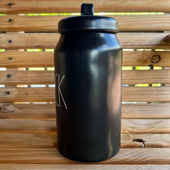 Rae Dunn SNACK Black Ceramic Canister with Lid | Cookie Jar - Picture 4 of 6